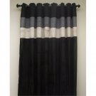 Essence Black/Gray Two Grommet Drapes 60 x 84 Each