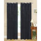 Carly Velour Suede Black Two Grommet Drapes