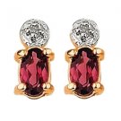 Birthstone & Diamond Earrings