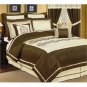 Chocolate/Cream Oversize 8 Pc Comforter Bed In A Bag Set