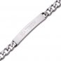 Sterling Silver Men's Curb Link Engraved ID Bracelet