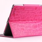 Free shipping Lovely Little witch leather case for ipad 2,many color for option