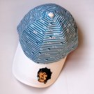 Blue and white stripes Hats adjustable Baseball Cap kids children 2 pieces