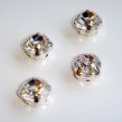 montee loose 4.0mm crystal sew on clear rhinestone 4.0mm Silver 1440 pcs