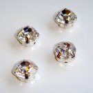 montee loose 4.5mm crystal sew on clear rhinestone Silver 1440 pcs