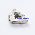 Teardrop 5x8mm millinery craft stitch sew on montee loose bead GLASS crystal chaton silver