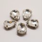 Teardrop 10x14mm millinery craft stitch sew on montee loose bead GLASS crystal chaton silver