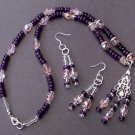Amethyst and Rose Beads 3 pc set