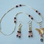Gold beads and Rose Czeck 3 pc Set