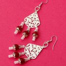 Carnelian Gems "Chandelier Earrings
