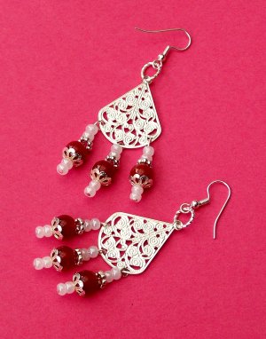 Carnelian Gems "Chandelier Earrings