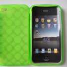 TPU Circle Patterned case for Apple iPhone 4G (Lime Green)
