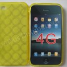 Multi-Circles TPU Soft Case Cover for apple iphone 4G(Yellow)