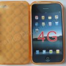 Multi-Circles TPU Soft Case Cover for apple iphone 4G(Orange)