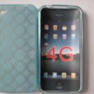 Multi-Circles TPU Soft Case Cover for apple iphone 4G(Light Blue)
