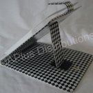 NEW CHECKERED Leather Cover Case for iPad w/Kickstand