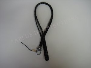 NEW FASHIONABLE METALLIC ZEBRA PRINT LANYARD - BLACK