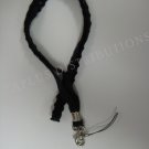 NEW FASHIONABLE SUEDE CHECKERED PATTERN LANYARD - BLACK