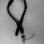 NEW FASHIONABLE SUEDE CHECKERED PATTERN LANYARD - BLACK
