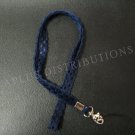 NEW FASHIONABLE SUEDE CHECKERED PATTERN LANYARD - BLUE