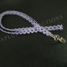 NEW FASHIONABLE SUEDE CHECKERED PATTERN LANYARD - PURPLE