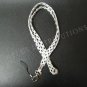 NEW FASHIONABLE SUEDE CHECKERED PATTERN LANYARD - WHITE