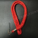 NEW FASHIONABLE NYLON SOLID BRAIDED ROPE LANYARD - RED