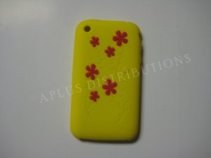 New Yellow Daisies Design Silicone Cover For iPhone 3G 3GS - (0034)