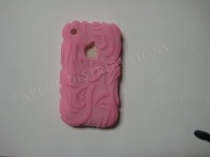 New Pink Tribal Design Silicone Cover For iPhone 3G 3GS - (0049)