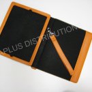 NEW LEATHER NOTEBOOK STYLE FOR APPLE iPAD - ORANGE