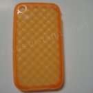 New Orange Big Diamond Cut Pattern TPU Cover For iPhone 3G 3GS - (0009)