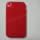 New Red Diamond Cut Pattern TPU Cover For iPhone 3G 3GS - (0013)