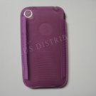 New Purple Transparent Thumb Print Design TPU Cover For iPhone 3G 3GS - (0018)