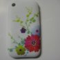 New White Multi Daises Design TPU Cover For iPhone 3G 3GS - (0028)