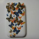 New Orange Butterfly Scattering Design TPU Cover For iPhone 3G 3GS - (0032)