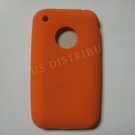 New Orange Thumb Print Pattern Silicone Cover For iPhone 3G 3GS - (0002)