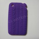 New Purple Tire Print Pattern Silicone Cover For iPhone 3G 3GS - (0007)