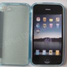 NEW Transparent Solid Color TPU Soft Case For Apple iPhone 4G- Light Blue