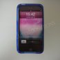 New Dark Blue Tpu Wood Design TPU Cover For iPhone 4 - (0062)