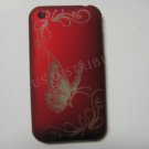New Red Butterfly Design Hard Protective Cover For iPhone 3G 3GS - (0002)
