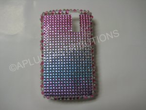 New Pink Shades Of Pink N Purple Bling Diamond Case For Blackberry 8300 - (0010)