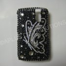 New Black Butterfly Series Sideview Bling Diamond Case For Blackberry 8300 - (0024)