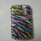 New Multi-Color Zebra Design Bling Diamond Case For Blackberry 8300 - (0030)