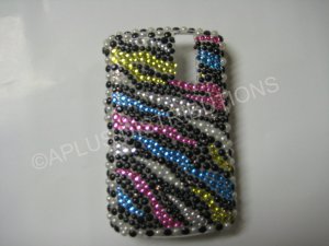 New Multi-Color Zebra Design Bling Diamond Case For Blackberry 8300 - (0030)