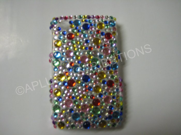New Multi-Color Multi-Diamonds Bling Diamond Case For Blackberry 8520 - (0014)