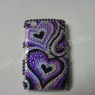 New Purple Heart Series Bling Diamond Case For Blackberry 8520 - (0017)