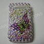 New Pink Open Butterfly W/Pearls Bling Diamond Case For Blackberry 8900 - (0055)