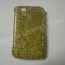 New Gold Solid Bling Diamond Case For Blackberry 9630 - (0080)