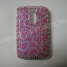 New Pink Multiple Hearts Bling Diamond Case For Blackberry 9000 - (0065)