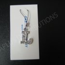 NEW Crystal Cell Phone Charm-  Big Letter “L” Regular